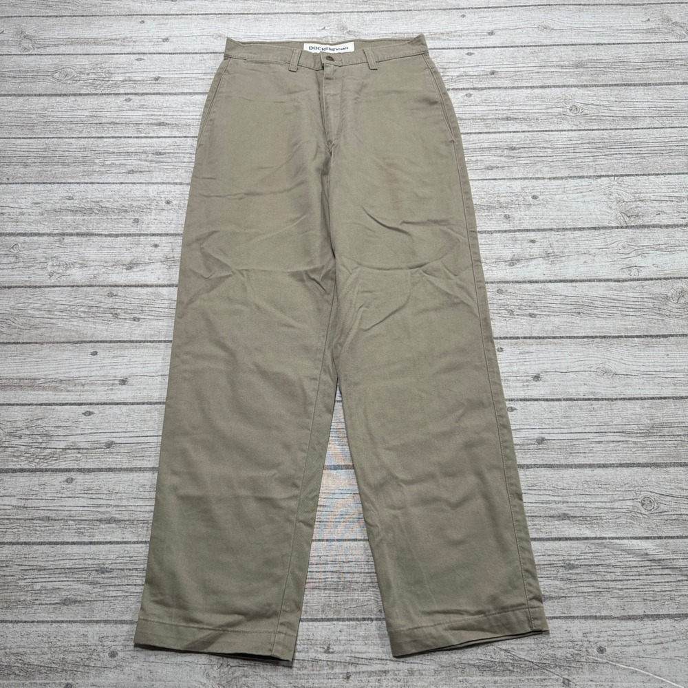 Dockers Chino Pants Men's 30x30 Beige Straight Leg Relaxed Fit Cotton Workwear